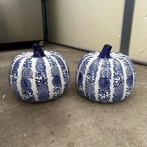 Home Goods Blue & White Pumpkin